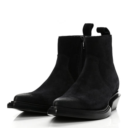Balenciaga Suede Santiag Western Boots 35.5 Black 3 of 10