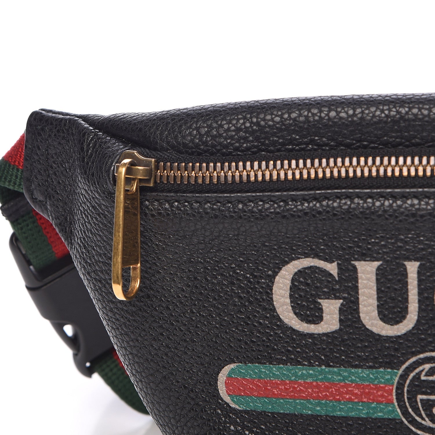 Gucci Grained Calfskin Small Logo Belt Bag Black 10 of 12