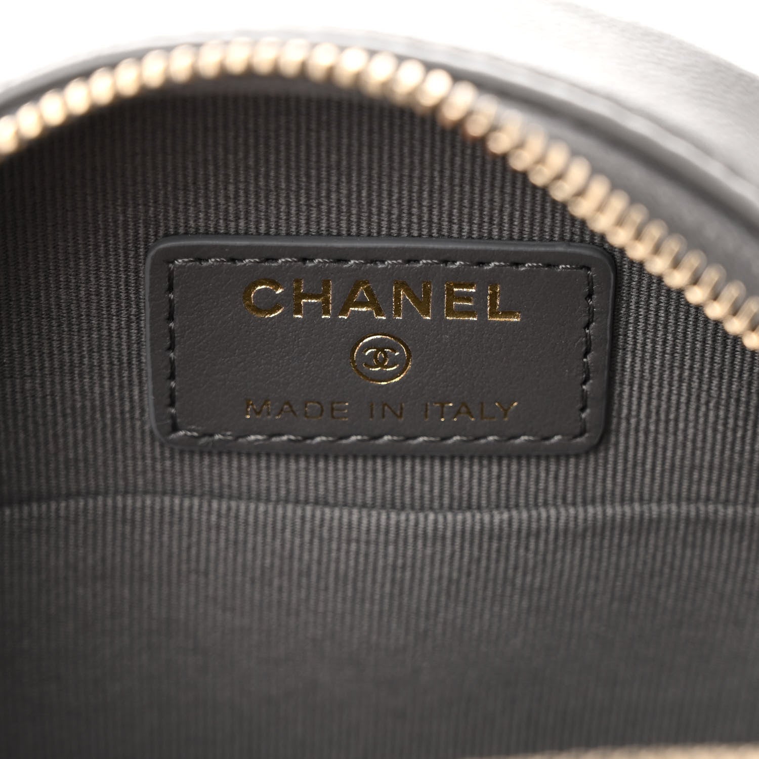 Chanel Lambskin Quilted Chanel 19 Round Clutch With Chain Grey 6 of 10