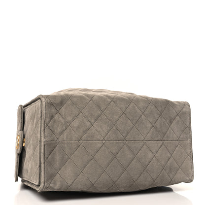 Chanel Suede Quilted Medium Chanel 25 Handbag Dark Grey 4 of 10