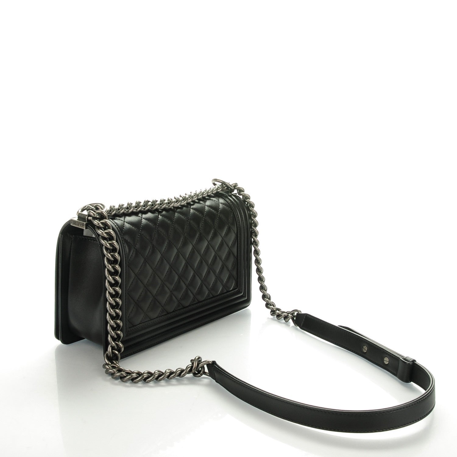 Chanel Lambskin Quilted Medium Boy Flap Black 3 of 8