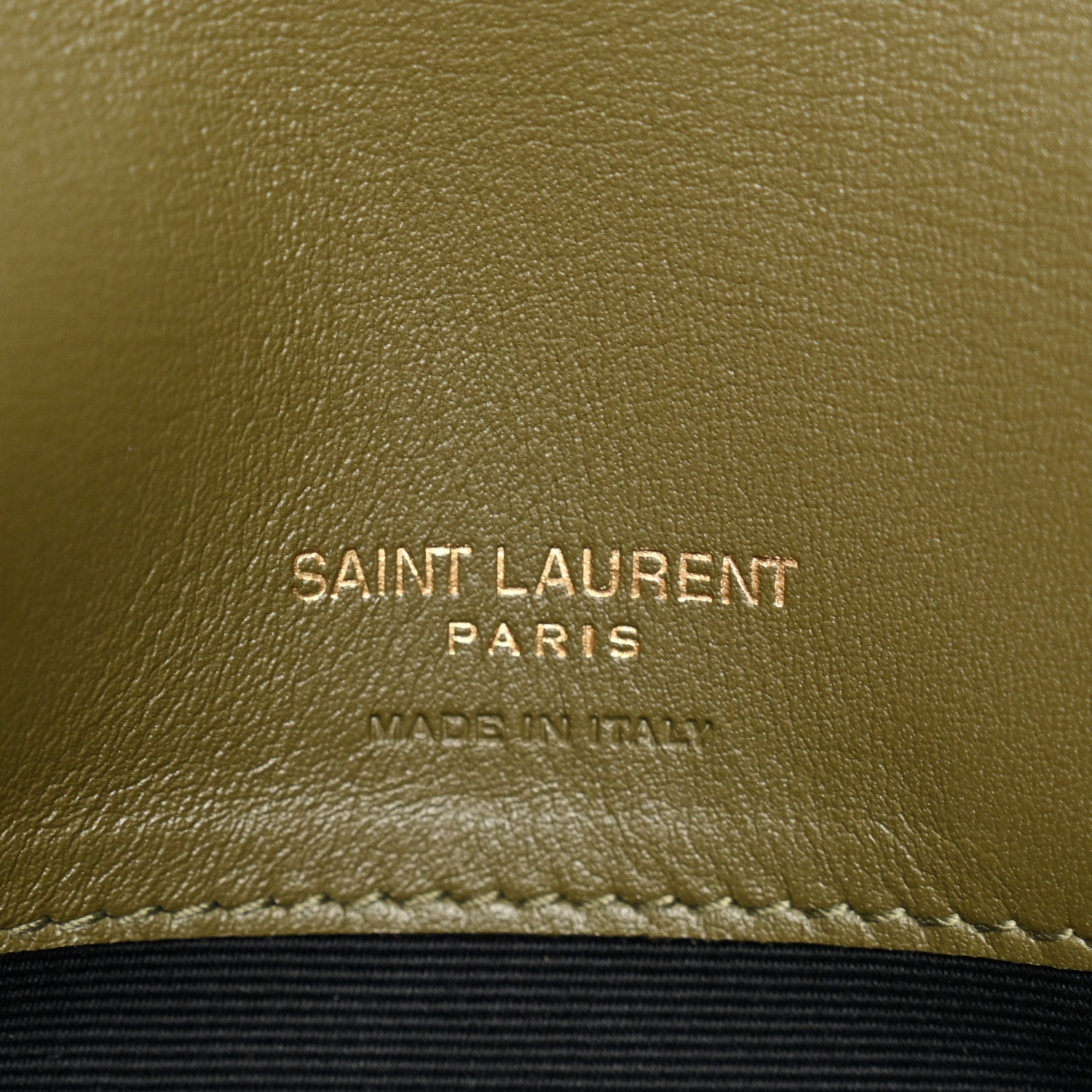 Saint Laurent Suede Monogram Phone Holder Crossbody Loden Green 6 of 10