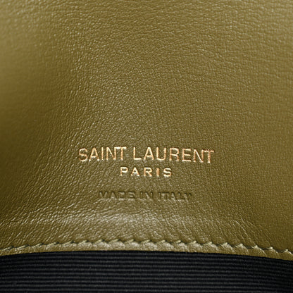 Saint Laurent Suede Monogram Phone Holder Crossbody Loden Green 6 of 10