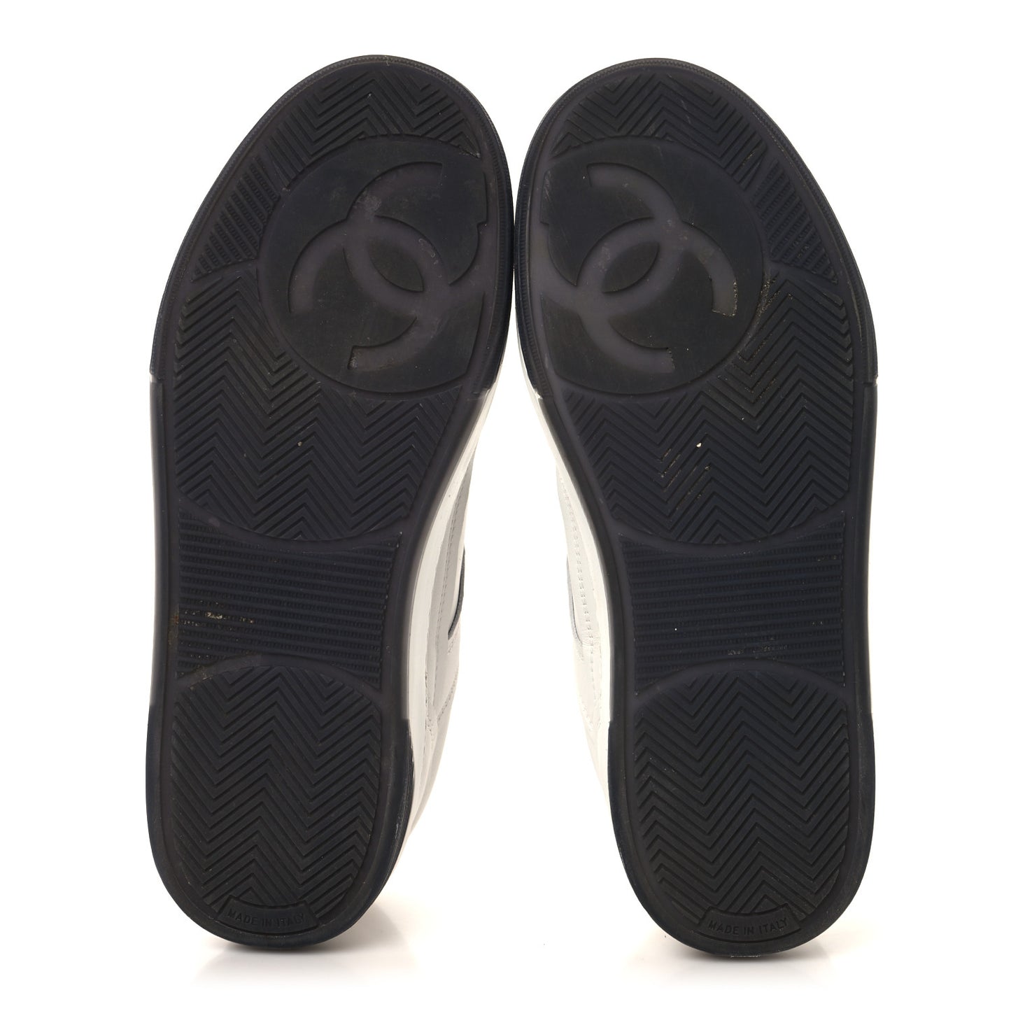 Calfskin CC Womens Sneakers 36 White Black