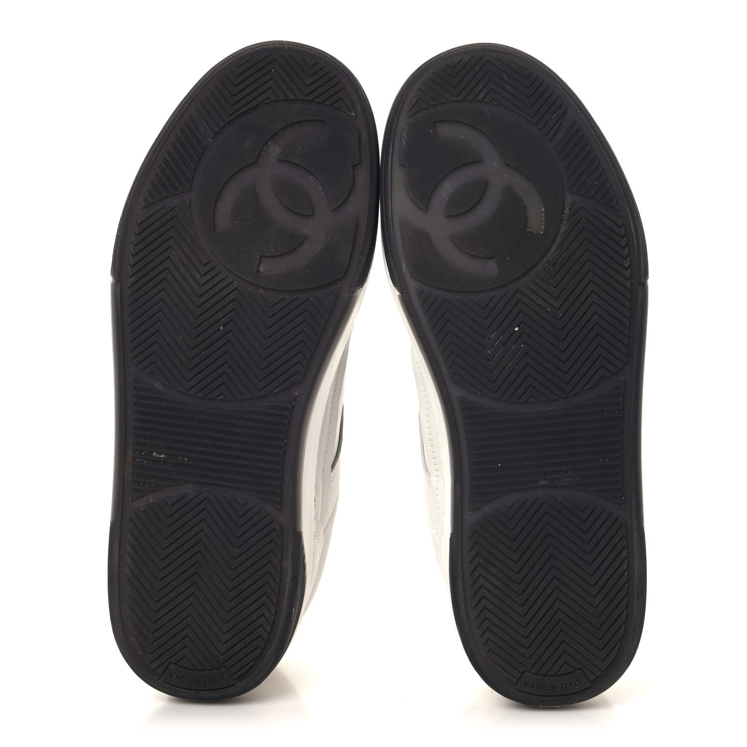 Chanel Calfskin CC Womens Sneakers 36 White Black 6 of 9