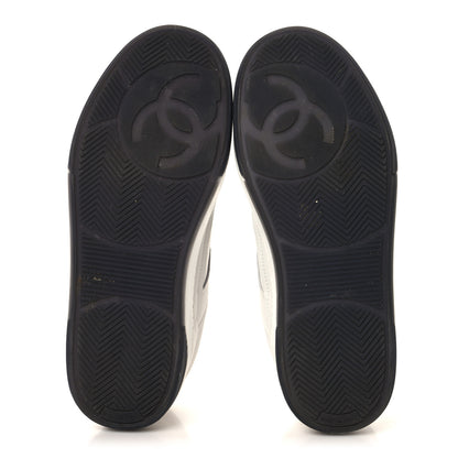Chanel Calfskin CC Womens Sneakers 36 White Black 6 of 9