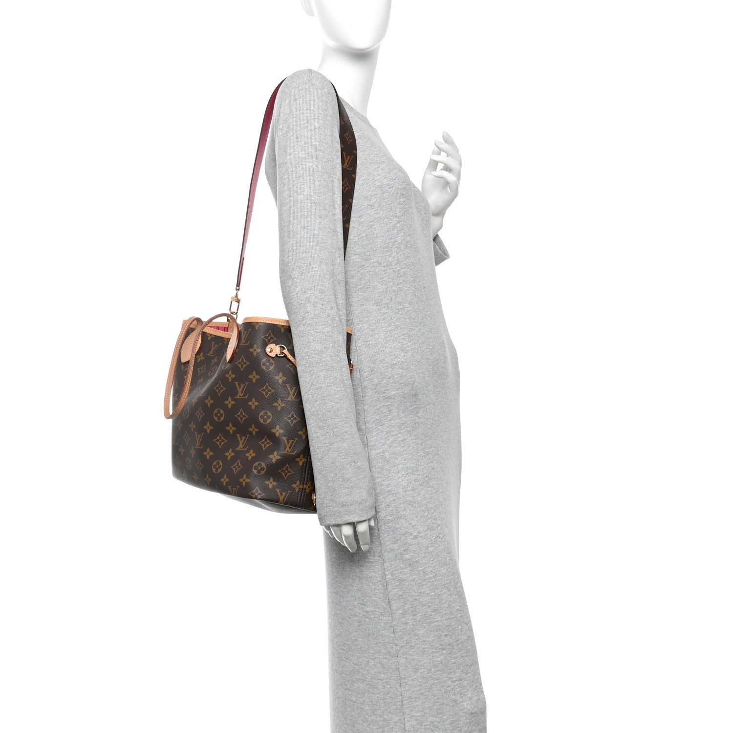 Louis Vuitton Monogram Inside Out Neverfull Bandouliere MM Rose Pondichery 2 of 13