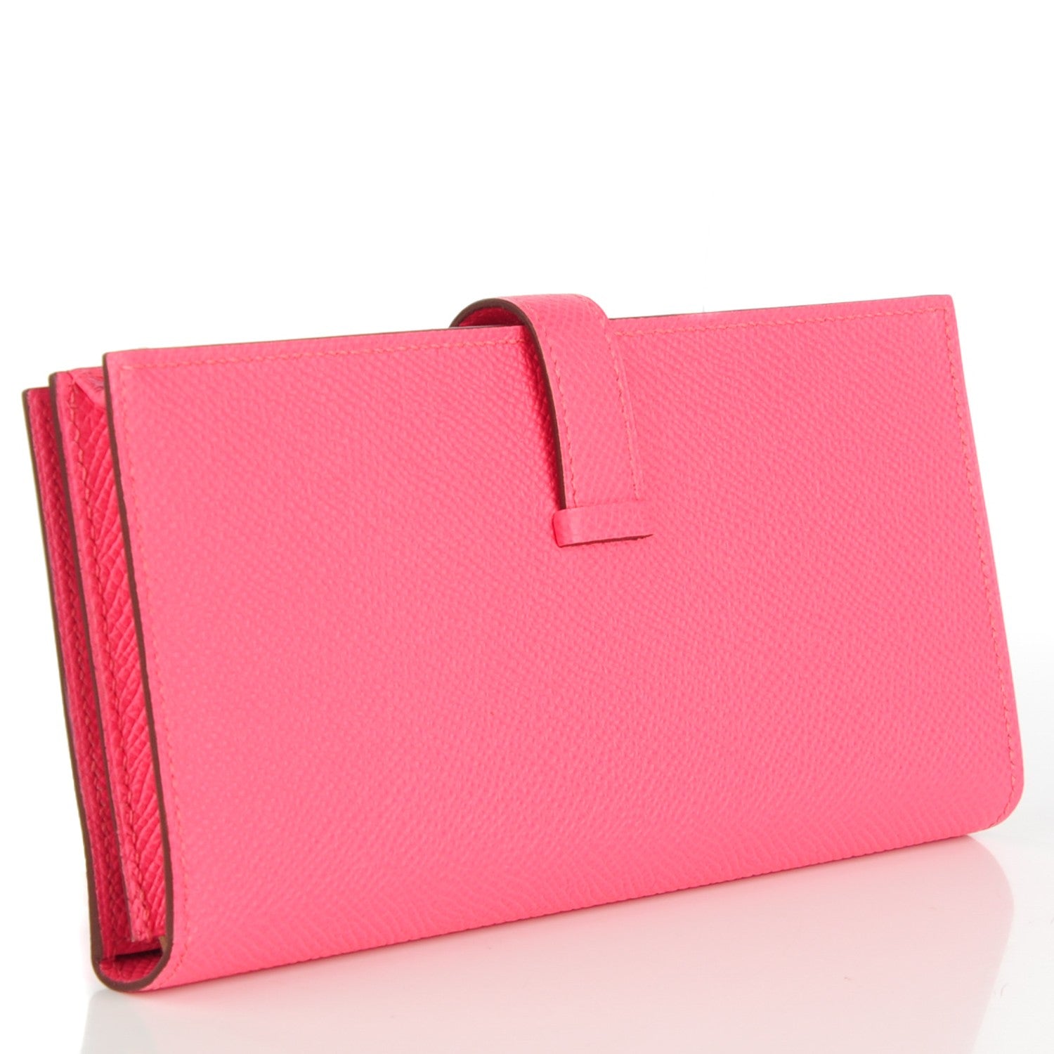 Hermes Epsom Bearn Gusset Wallet Rose Azalee 3 of 9