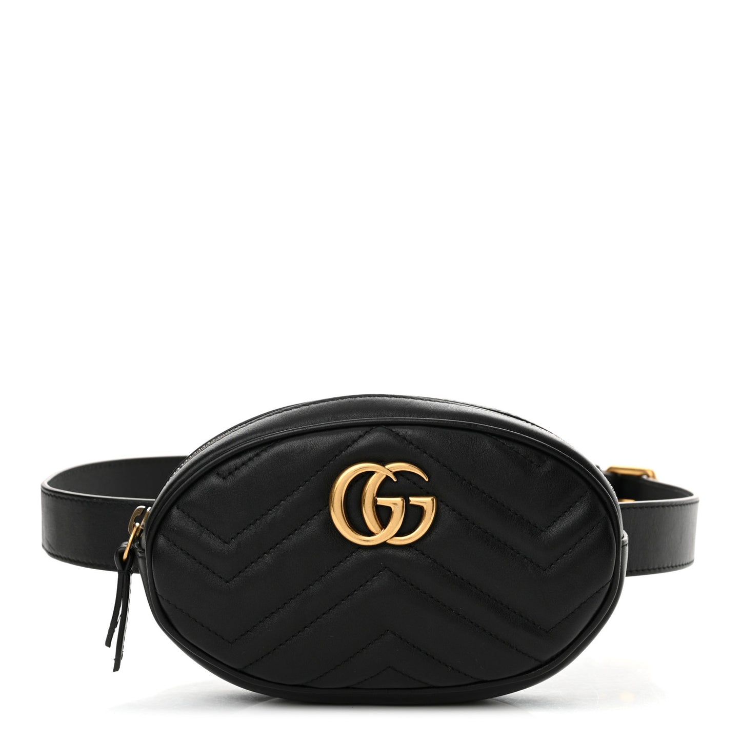 Calfskin Matelasse GG Marmont Belt Bag 95 38 Black