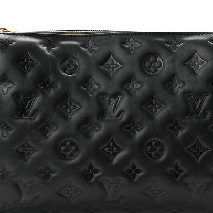 Louis Vuitton Lambskin Embossed Monogram Coussin PM Black 7 of 9