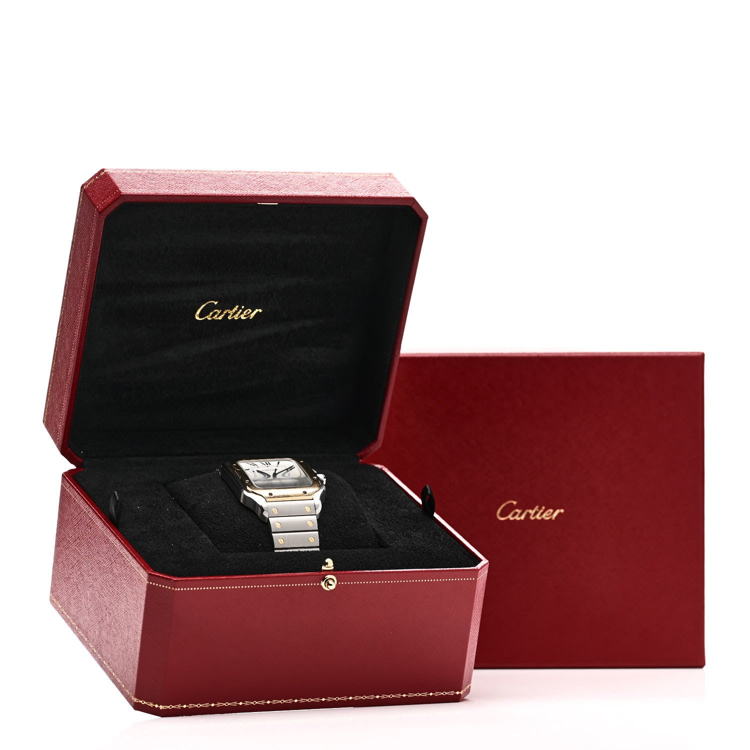 Cartier Stainless Steel 18K Yellow Gold 39.8mm Santos De Cartier Automatic Watch 5 of 5