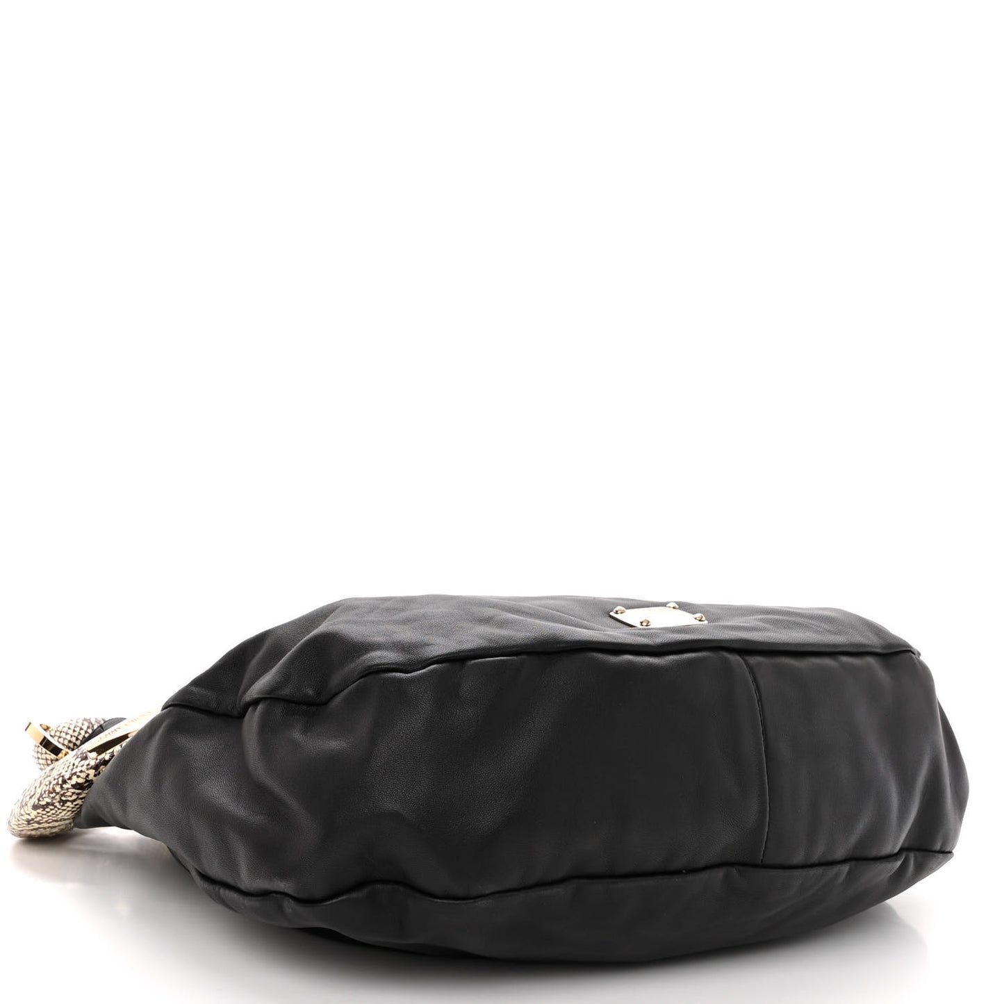 Nappa Snakeskin Trim Sky Hobo Black