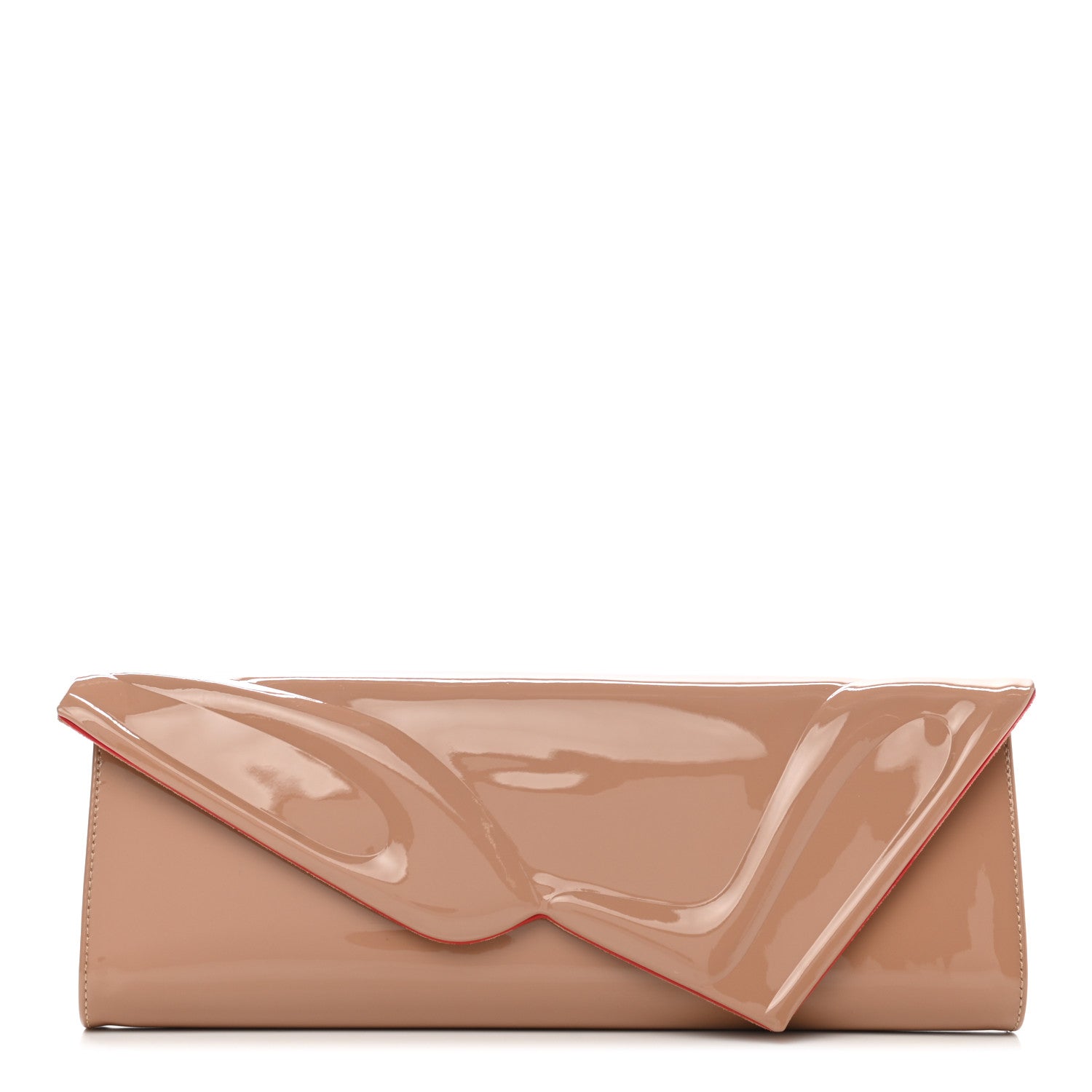 Christian Louboutin Patent So Kate Baguette Clutch Nude 1 of 7