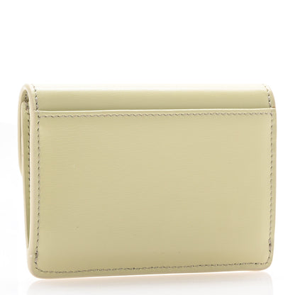 Celine Shiny Calfskin Triomphe Flap Card Holder Almond Green Almond Green 3 of 12
