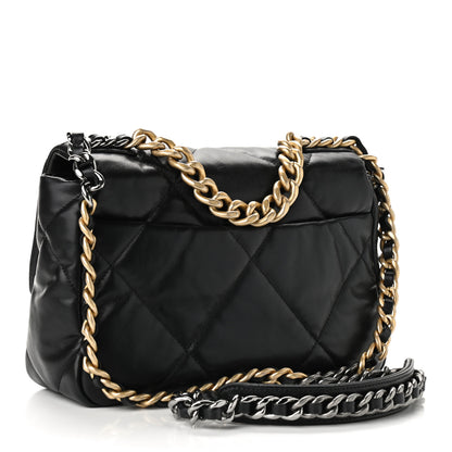 Chanel Goatskin Quilted Medium Chanel 19 Flap Black 3 of 11