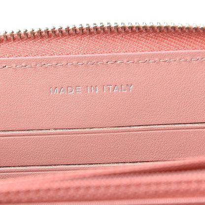 Chanel Ombre Patent Calfskin Quilted Small Zip Around Wallet Pink White 7 of 9