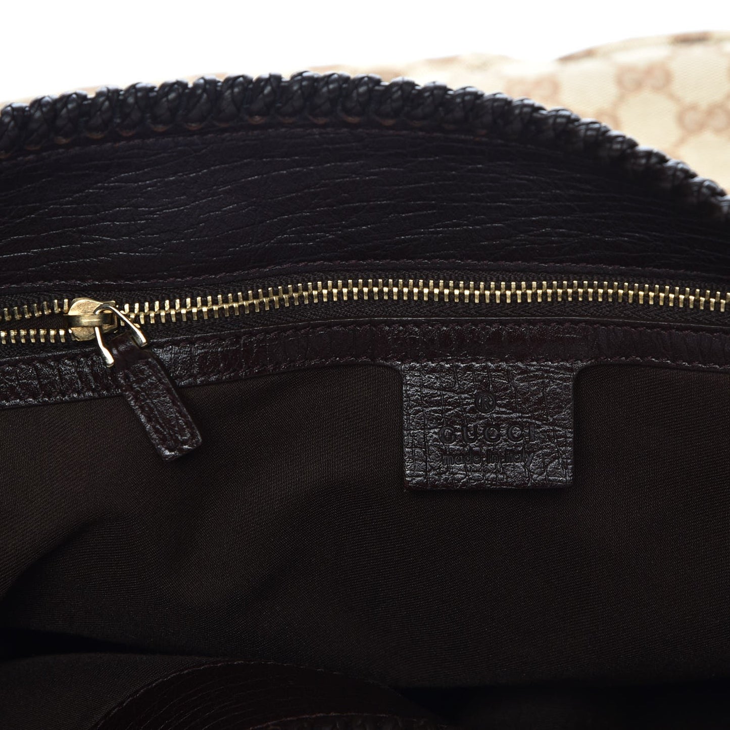 Monogram Large Horsebit Chain Hobo Dark Brown