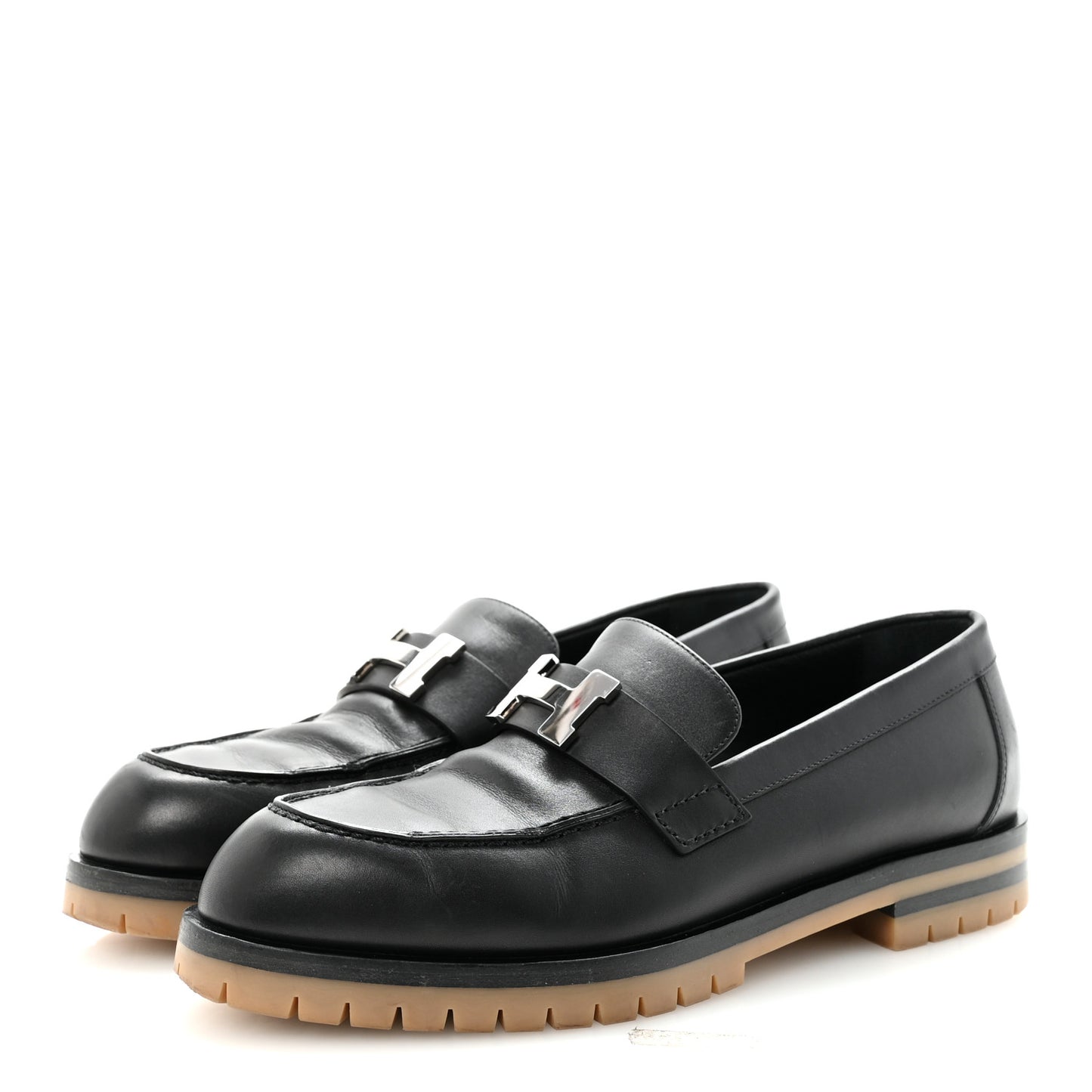 Calfskin Womens Faubourg Loafers 36.5 Black