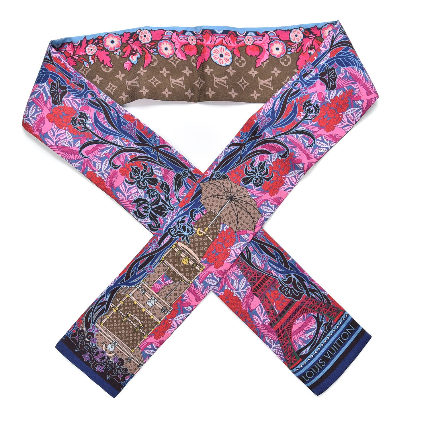 Louis Vuitton Silk Louis A Paris Bandeau Fuchsia 1 of 3