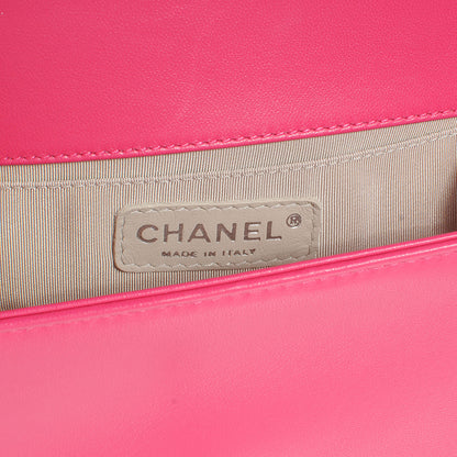 Chanel Lambskin Quilted Small Boy Flap Dark Pink 7 of 8