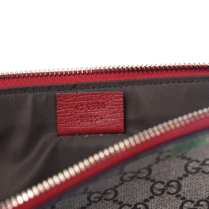 Gucci GG Supreme Monogram Tian Large Zip Pouch Beige Multicolor Red 6 of 11