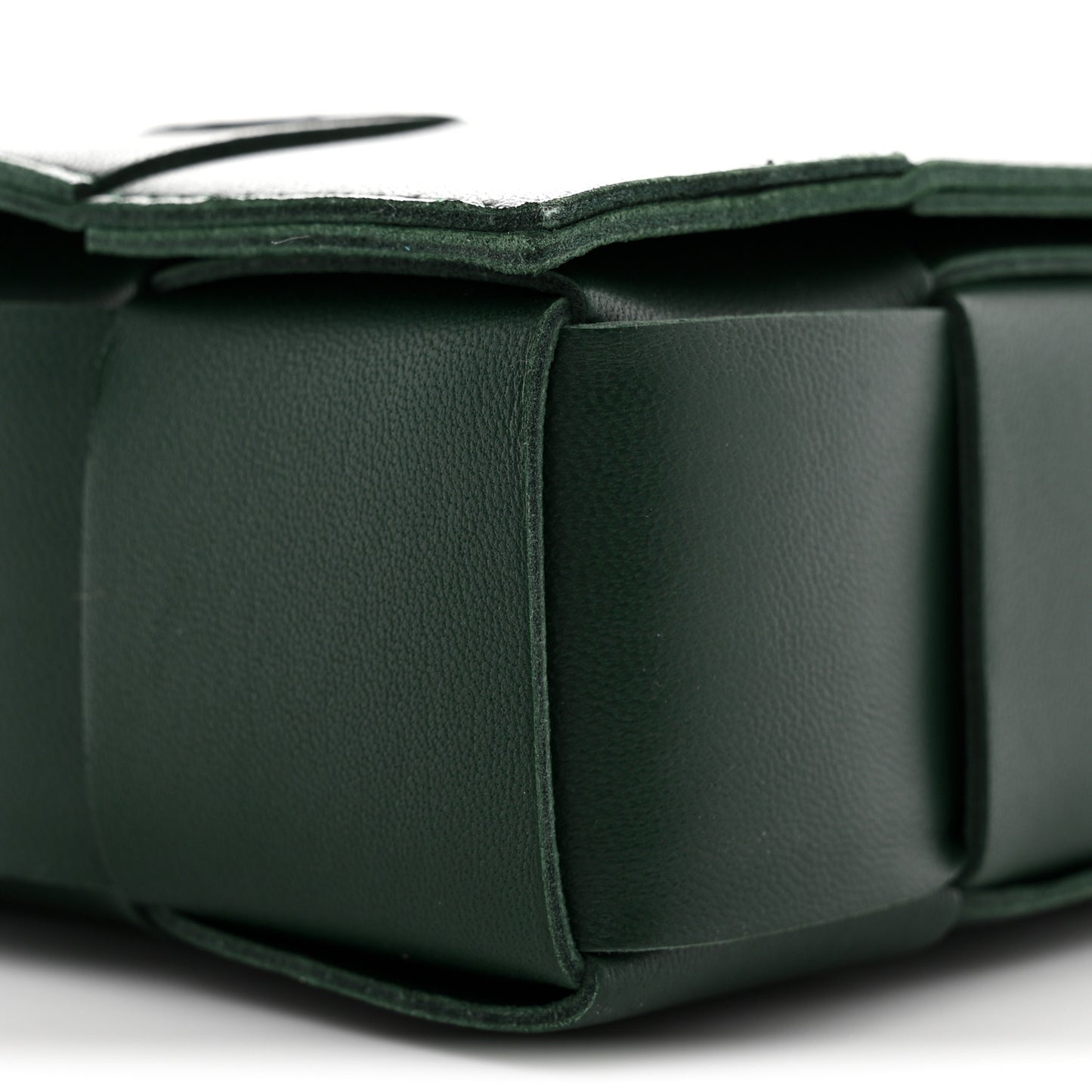 Lambskin Maxi Intrecciato Cassette Crossbody Bag Raintree