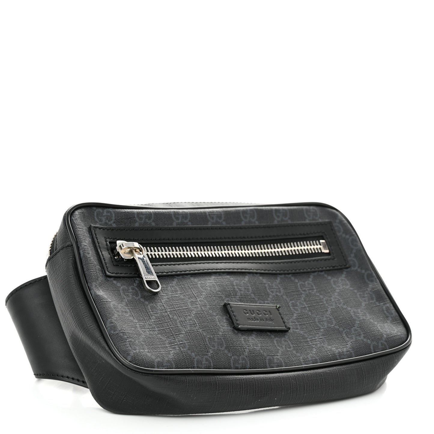 Soft GG Supreme Monogram Web Belt Bag Black Grey