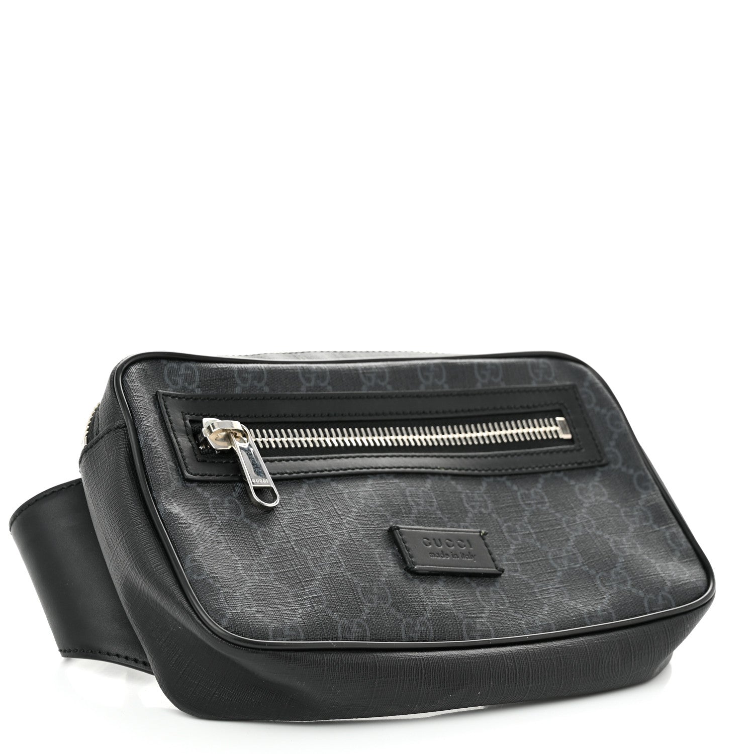 Gucci Soft GG Supreme Monogram Web Belt Bag Black Grey 4 of 10