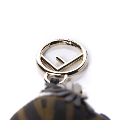 Fendi Nappa Zucca Zucchino Pearl F is Fendi Space Monkey Bag Charm Camelia Carbone Mogano Panna 5 of 5