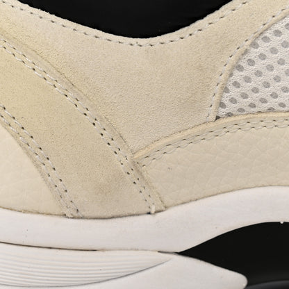 Chanel Mesh Suede Calfskin Grained Calfskin Womens CC Sneakers 39.5 White Black 13 of 16