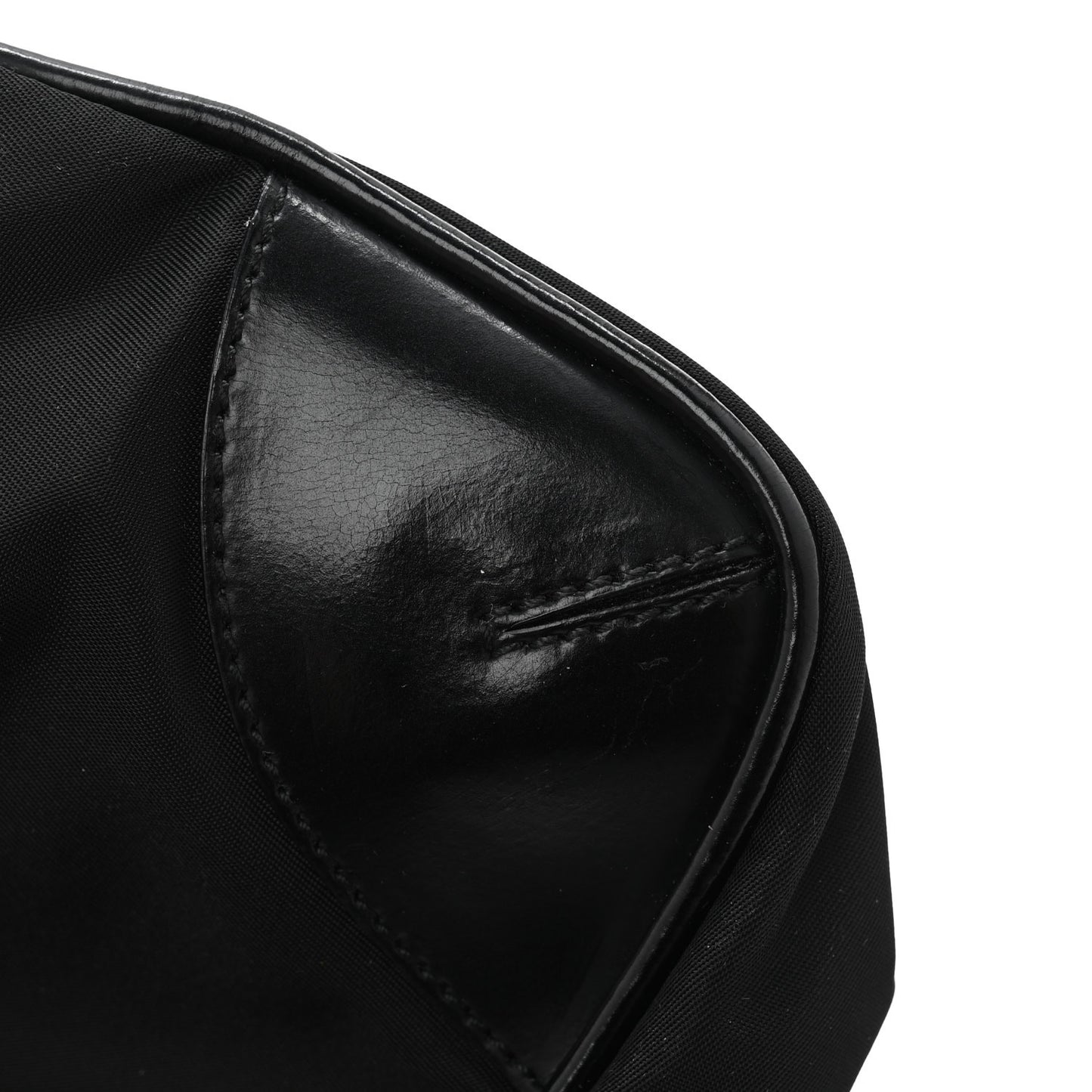 Tessuto Nylon Soft Calf Shoulder Bag Black Black