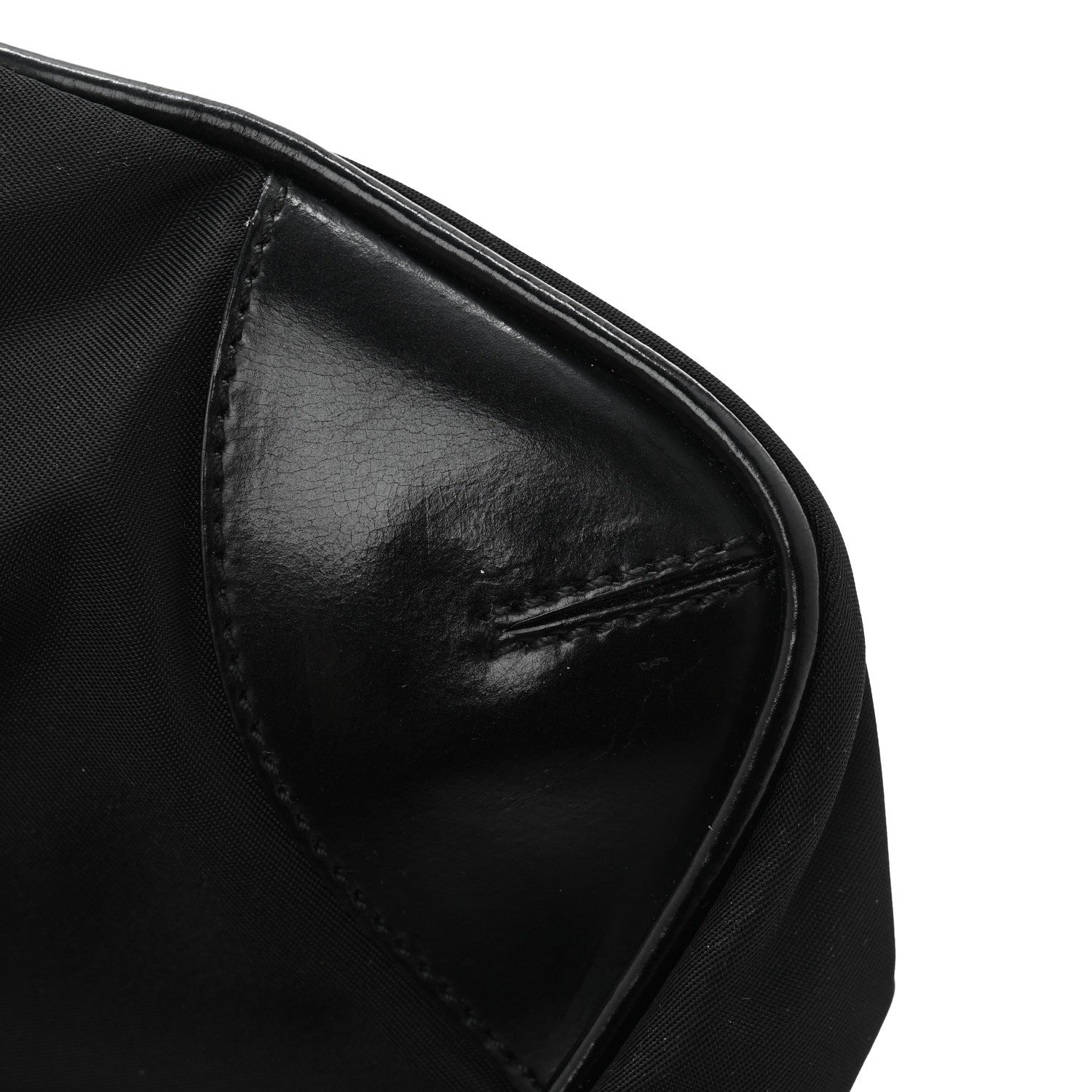 Prada Tessuto Nylon Soft Calf Shoulder Bag Black Black 13 of 13