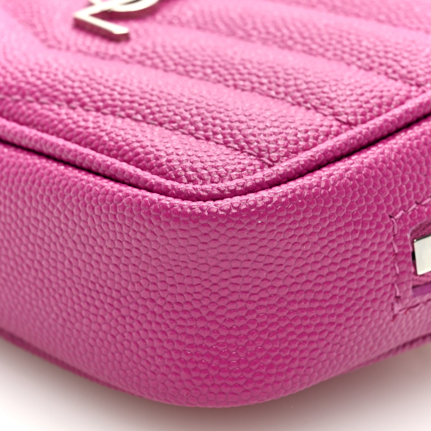 Saint Laurent SAINT LAURENT Grain De Poudre Matelasse Monogram Baby Lou Camera Bag Electric Fuxia 8 of 8