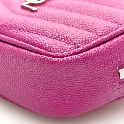 Saint Laurent SAINT LAURENT Grain De Poudre Matelasse Monogram Baby Lou Camera Bag Electric Fuxia 8 of 8