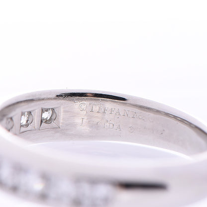 Tiffany Platinum Diamond Princess Half Circle Lucida Wedding Band Ring 46.8 4 3 of 5