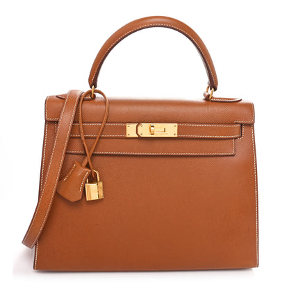 Hermes Courchevel Kelly Sellier 28 Gold 1 of 11