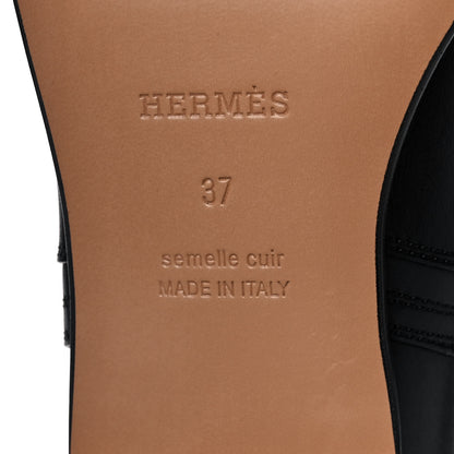 Hermes Calfskin Neo Low Boots 37 Black 6 of 10