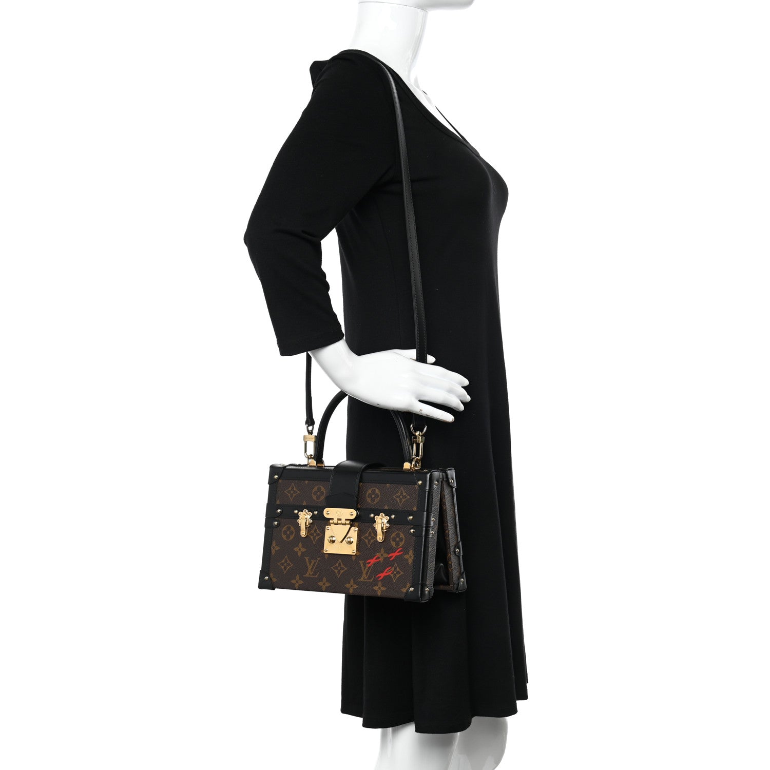 Louis Vuitton Monogram Petite Malle V Black 2 of 10