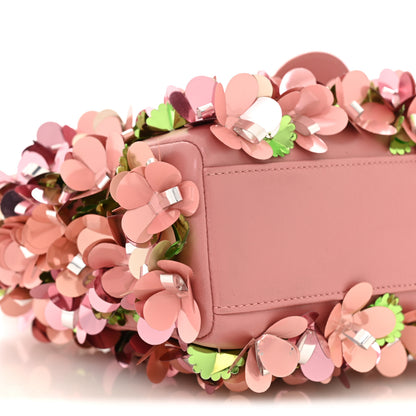 Christian Dior Calfskin Flower Charm Embellished Mini Lady Dior Pink 9 of 10