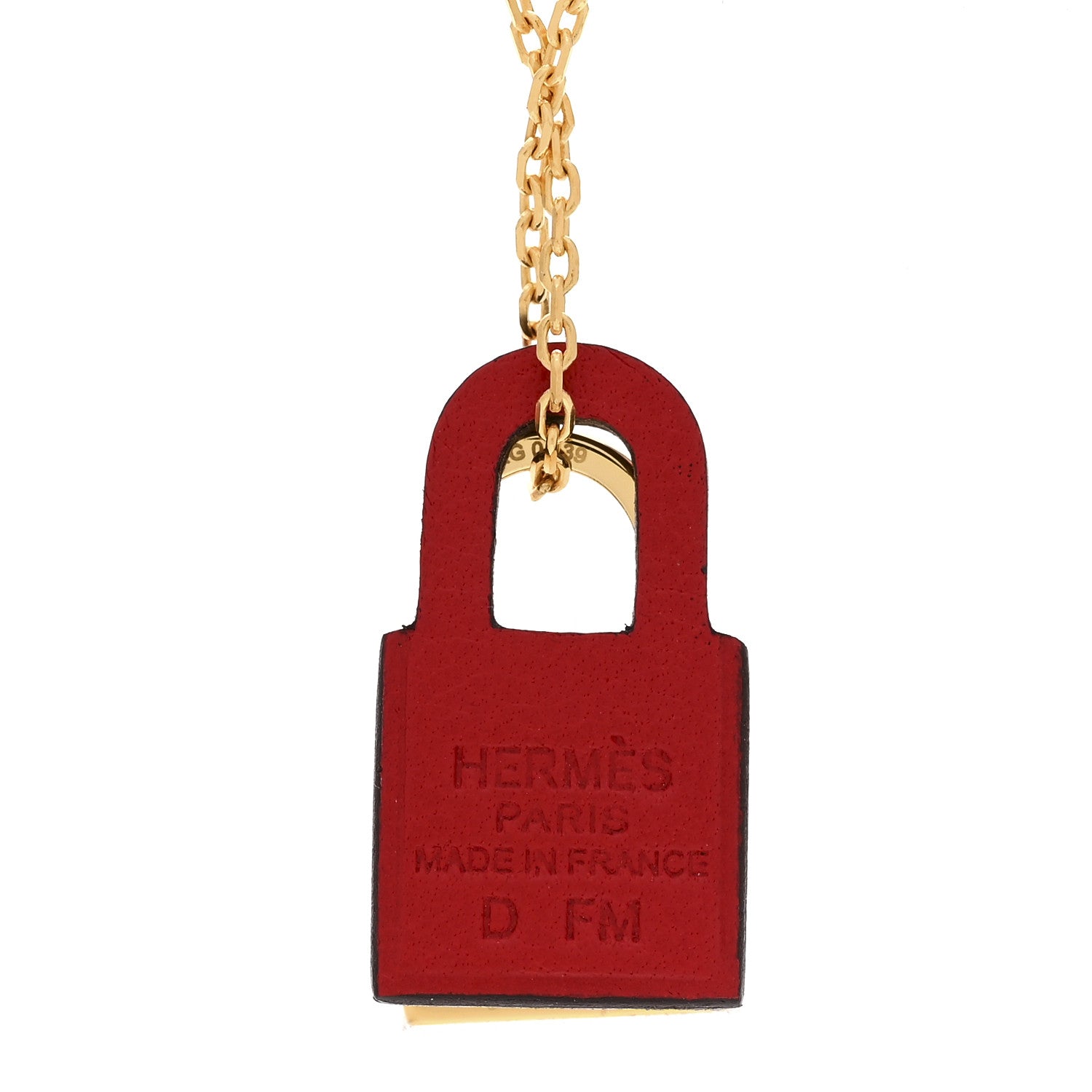Hermes Swift Small O'Kelly Pendant Necklace Rouge De Coeur 3 of 3