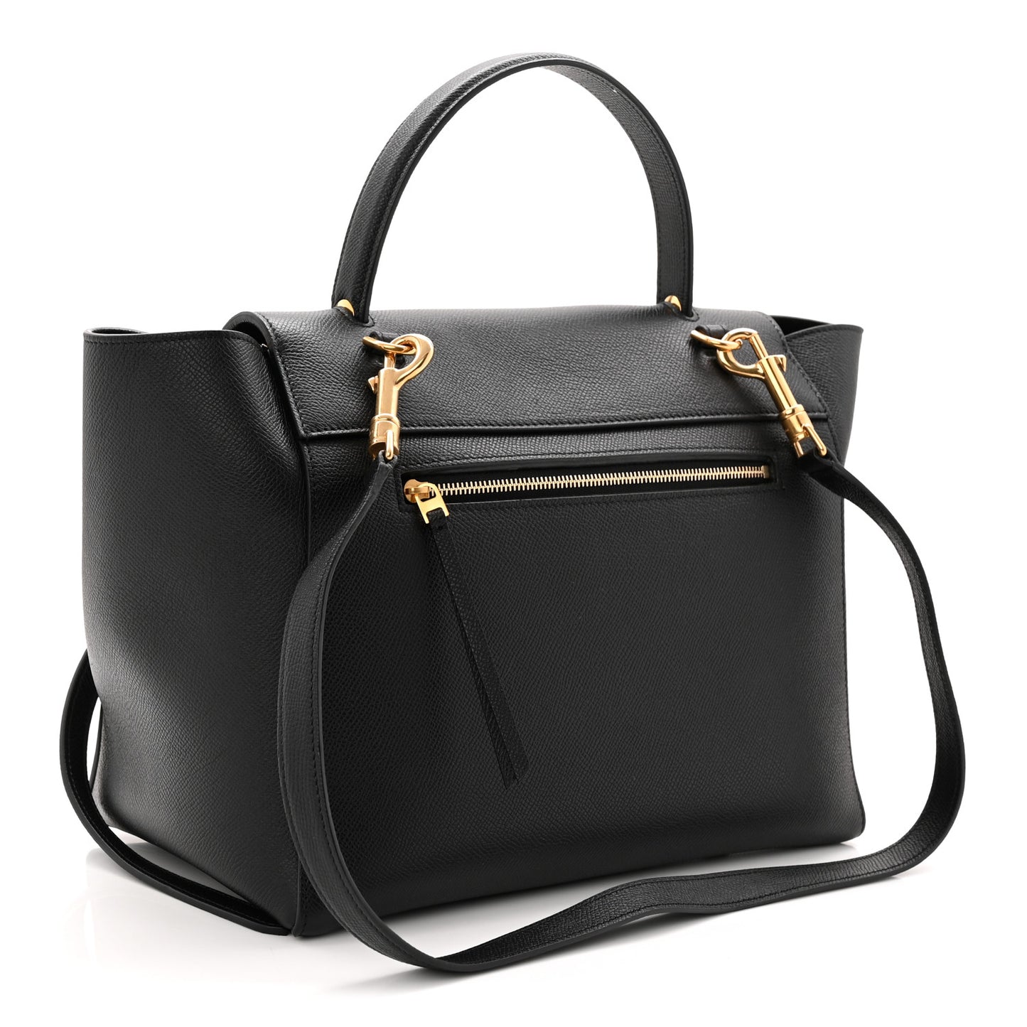 Grained Calfskin Mini Belt Bag Black
