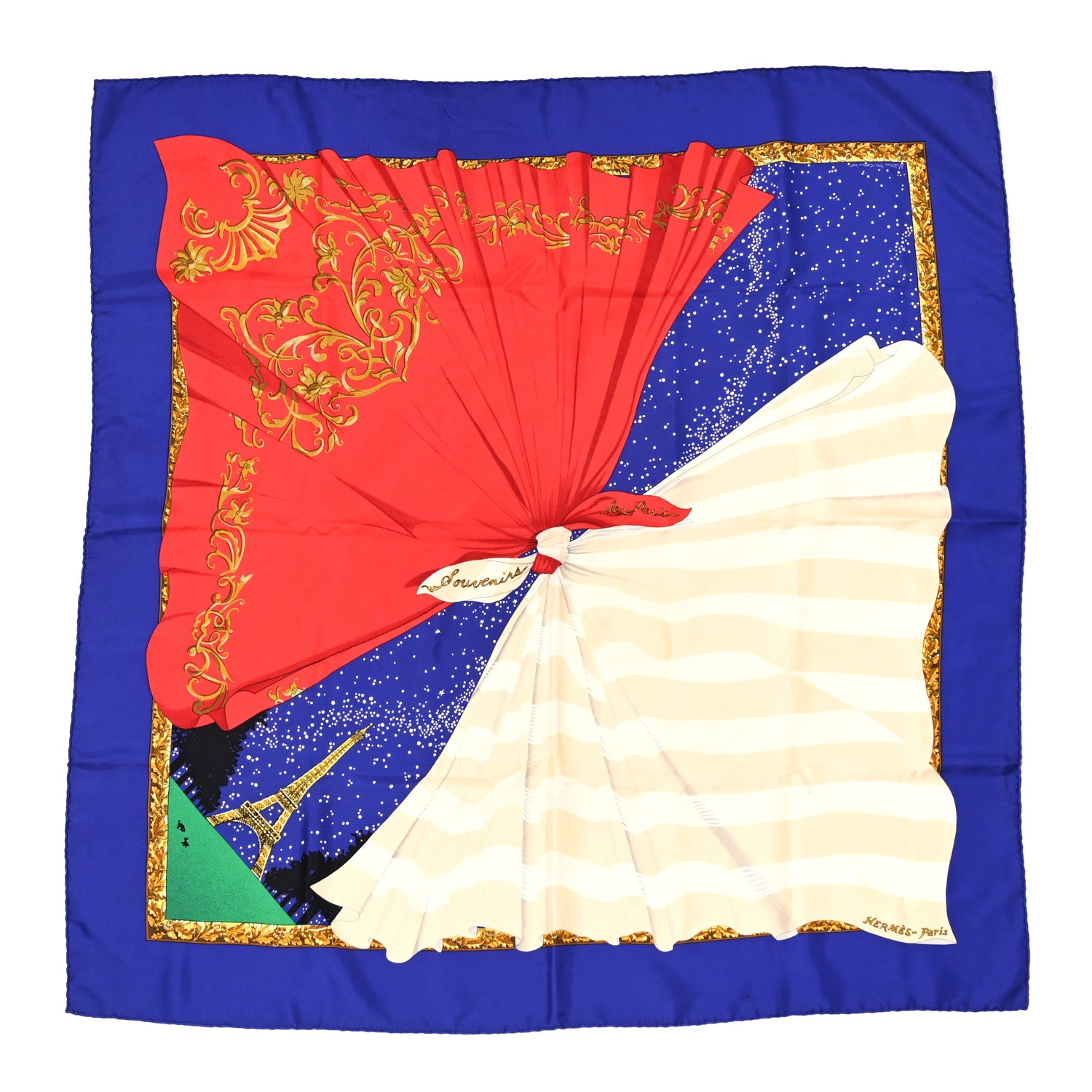 Hermes Silk Souvenirs De Paris Scarf 90 1 of 8