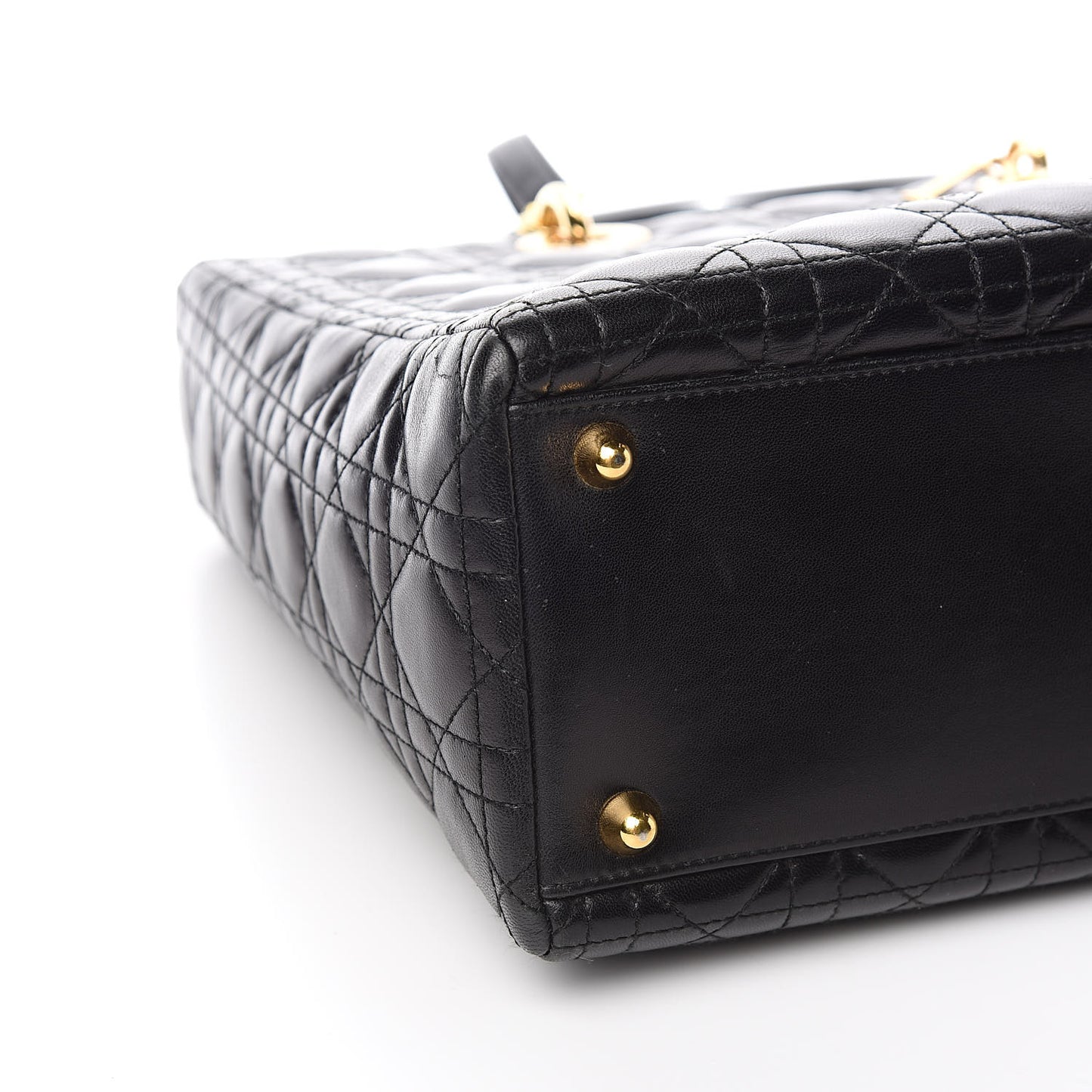 Lambskin Cannage Large Lady Dior Black