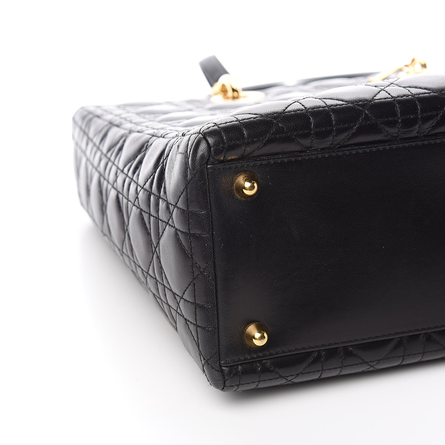 Christian Dior Lambskin Cannage Large Lady Dior Black 8 of 10