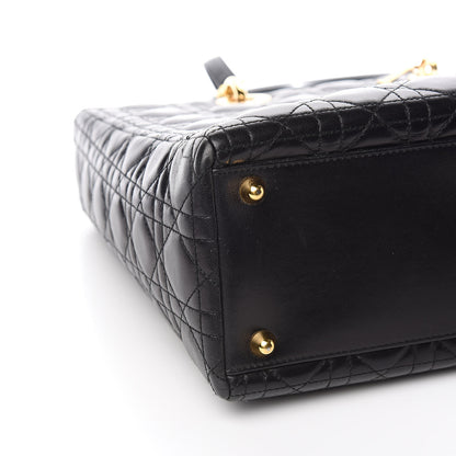 Christian Dior Lambskin Cannage Large Lady Dior Black 8 of 10