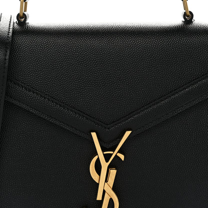 Saint Laurent Grain de Poudre Mini Classic Monogram Cassandra Top Handle Black 14 of 21