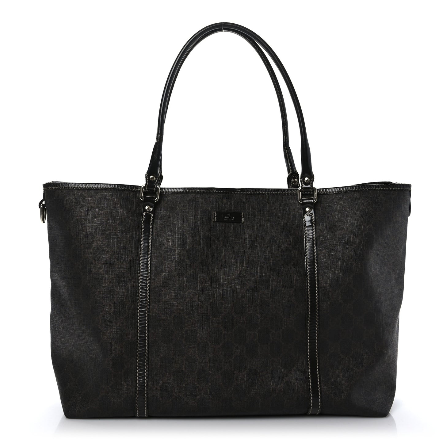 GG Plus Monogram Large Joy Tote Dark Brown