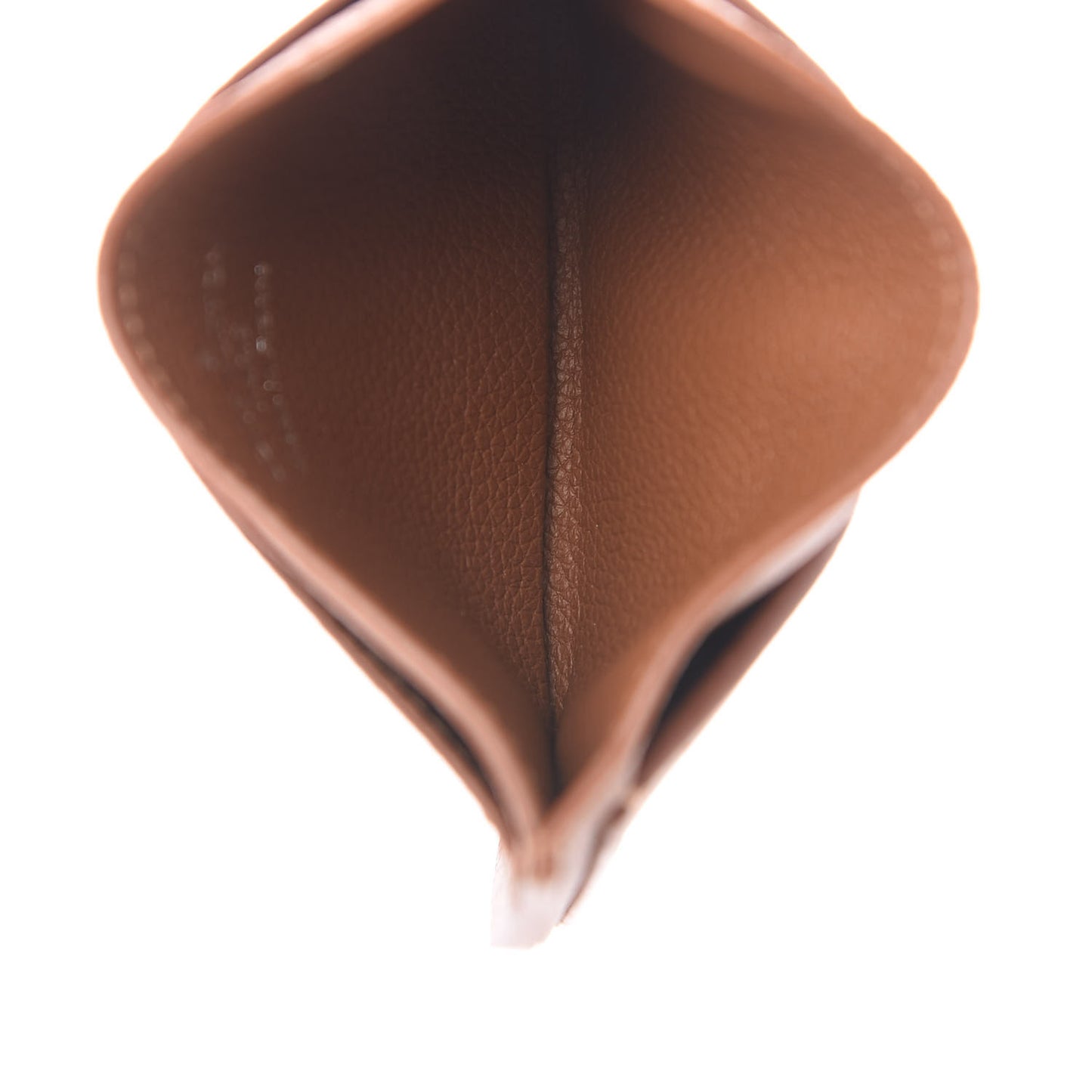 Calfskin Lockme Card Holder Caramel