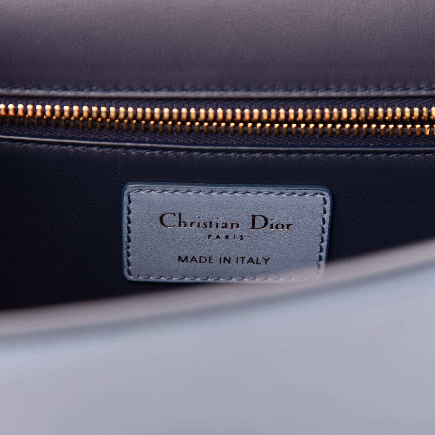 Smooth Calfskin Gradient 30 Montaigne Flap Bag Indigo Blue