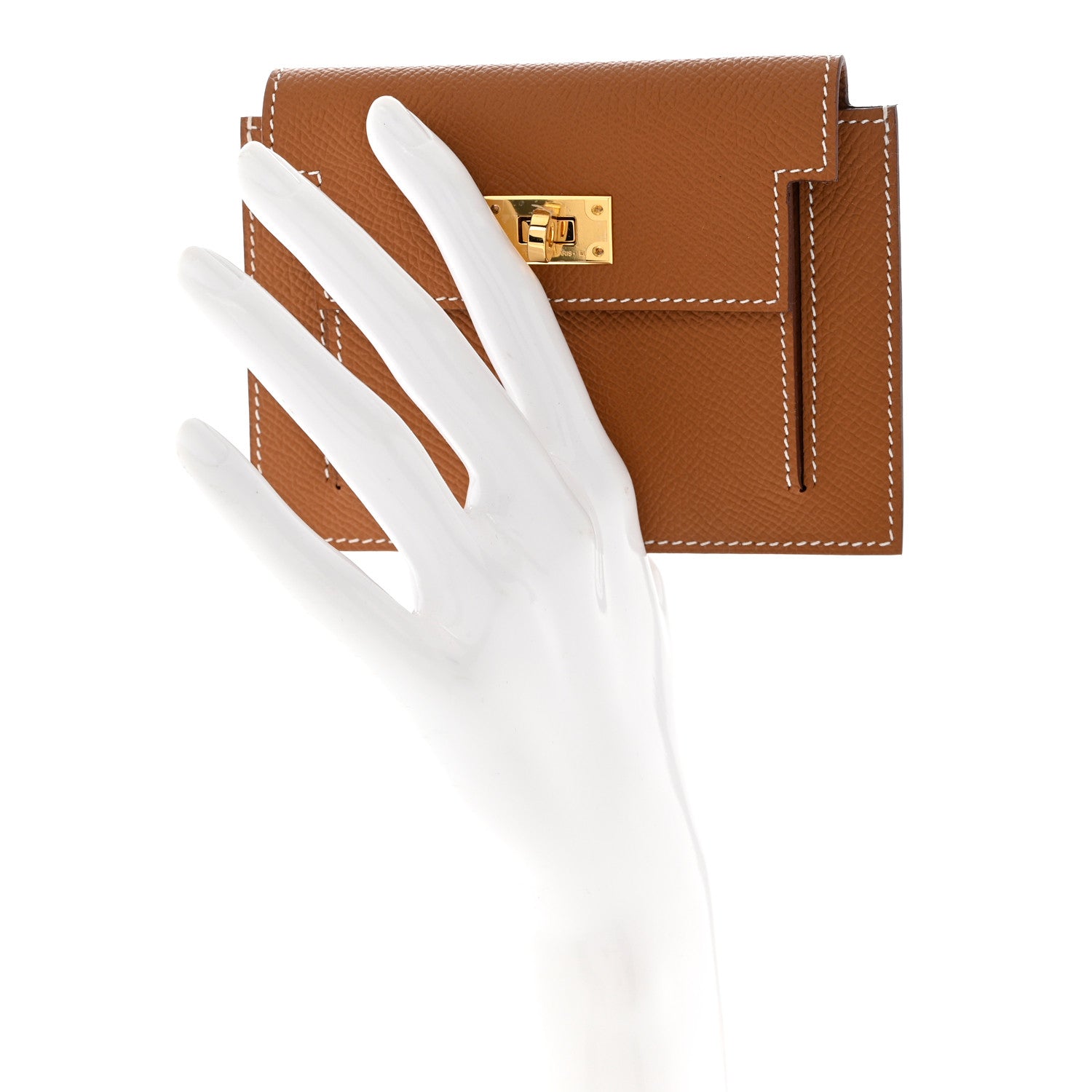 Hermes Epsom Kelly Pocket Compact Wallet Gold 2 of 8